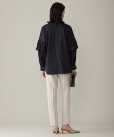 自由区 L 【洗える】タイプライターデザイン ブラウス