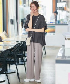 Tiaclasse 【新色追加】ギャザー切り替えフレアプルオーバー