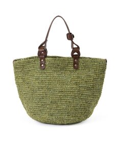 IBIZA ラフィア　ハンドバッグ（草木染め）