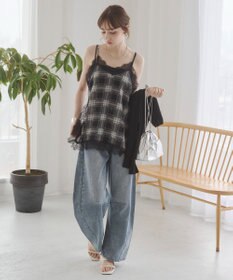WEGO 【ANGIE VINTAGE】サテンレースキャミソール