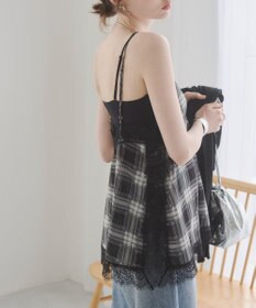 WEGO 【ANGIE VINTAGE】サテンレースキャミソール