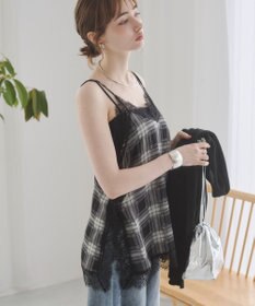 WEGO 【ANGIE VINTAGE】サテンレースキャミソール