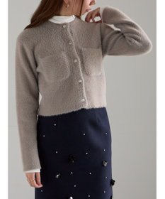 Te chichi ショートシャギーポケットカーディガン