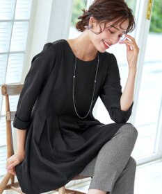 Tiaclasse L 【洗える】ダブルラインタックチュニック