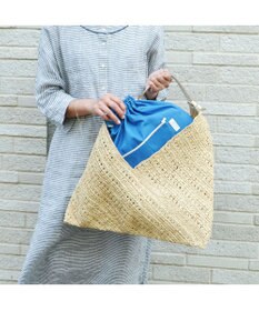 UNBILLION perche マダガスカルラフィア×姫路レザーホーボーバッグ