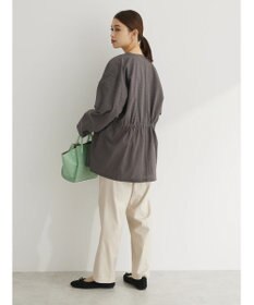 Green Parks 綿麻混ノーカラーブルゾン