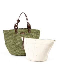 IBIZA ラフィア　ハンドバッグ（草木染め）