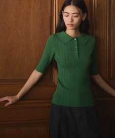 CRAFT STANDARD BOUTIQUE 半袖２ｗａｙリブポロニット