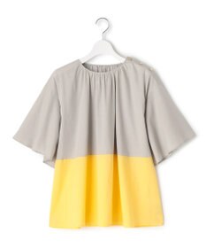 J.PRESS YORK STREET 【WOMEN】バイカラーギャザー ブラウス