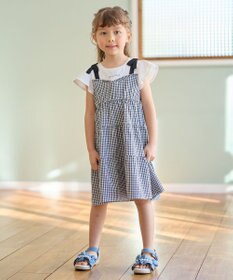ANY KIDS サッカー ギンガム ワンピース