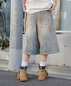 WEGO ダメージデニムハーフパンツ