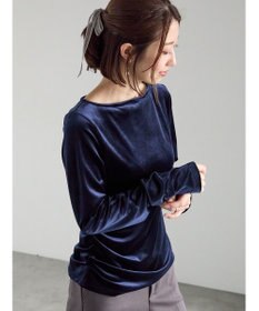 Te chichi ベロアサイドギャザートップス