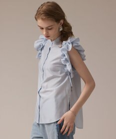 GRACE CONTINENTAL マルチフリルノースリーブブラウス