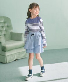 組曲 KIDS 【150-160㎝】アシンメトリーフリル キュロット