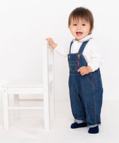 MIKI HOUSE HOT BISCUITS 【70-90cm】 デニム オーバーオール
