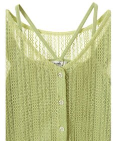 earth music&ecology ＳＥＴ２点レースカーディガン＋レイヤードインナー