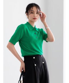 Te chichi ハーフスリーブニットポロ