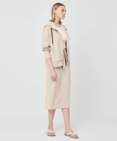 BEIGE， WALNUT / Iラインスカート