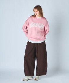 OP／FILA 【ocean pacific】ロゴ入りクルーニット