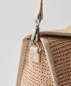 russet ナイロンラフィアショルダーバッグ(CE-1713)