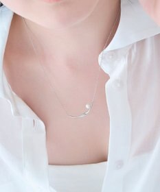 Phoebe 【金属アレルギー対応】スライヴパールネックレス　シルバー/全長:43～46cm/ニッケルフリー