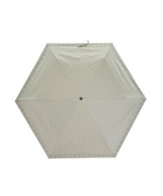 MOONBAT 晴雨兼用日傘 折りたたみ傘 ドット×幾何花／遮光 遮熱 UV