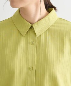 Green Parks サイドドロストショート丈シャツ（無地）