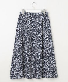自由区 L 【カタログ掲載・セットアップ対応・洗える】ジオメトリックフラワードットプリント スカート
