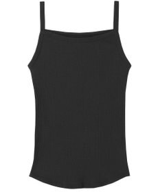 une nana cool 綿100% リブ編みコットン キャミソール