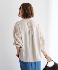 YECCA VECCA レース切替ボリューム袖ブラウス