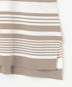 J.PRESS LADIES 【洗える】 レーヨンエリートストレッチ ランダムボーダー ニット Tシャツ