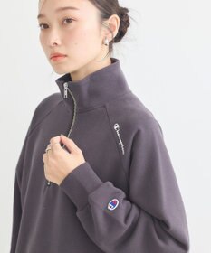 earth music&ecology チャンピオン　ｅｍａｅハーフジップ裏毛プルオーハ