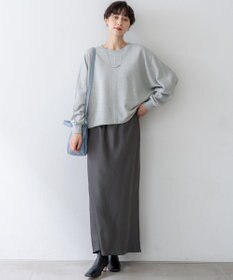 23区 【洗える】シャイニーコットンテリー ドルマン スウェット