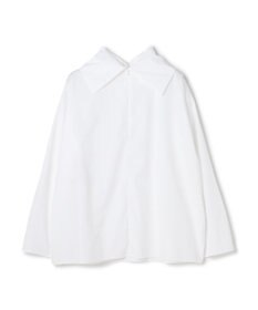 BEIGE， 【洗える】PERRY / コットンロールカラープルオーバーブラウス