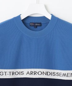 23区GOLF 【MEN】【ウォッシャブル】ロゴライン カラーニット