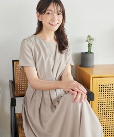 Tiaclasse 【おのののかさん着用】半袖&長袖選べる袖丈・タックフレアワンピース