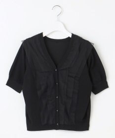 Feroux 【ご好評につき今季も登場！】チュールコンビパフスリーブ ニット