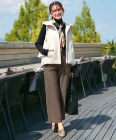 Tiaclasse 【日本製・新色追加・洗える・ストレッチ】エアシルキーワイドパンツ