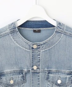自由区 L 【ご好評につき追加生産・洗える】USUKARU DENIM ノーカラージャケット