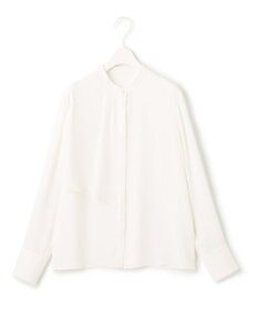 ICB 【洗える・UVケア】BackSatinAmunzen ラッフルデザインブラウス