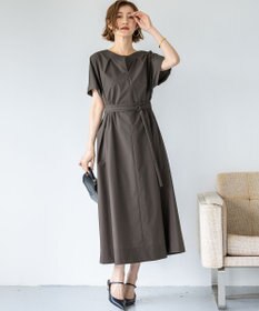 23区 L 【一部店舗限定/UVカット/洗える】タイプライター サック風 ワンピース