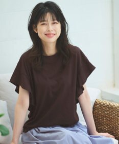 ANY 【接触冷感/UVケア/シワになりにくい】フレアスリーブ TブラウスⅡ