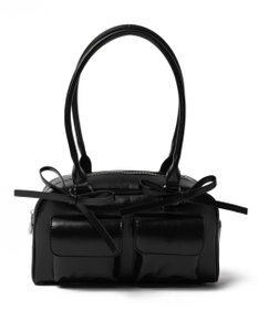 WEGO リボン付きボストンバッグ