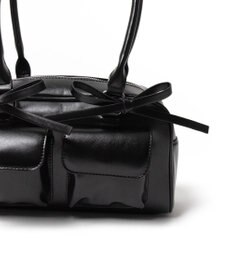 WEGO リボン付きボストンバッグ