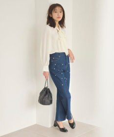 Feroux ランダムパールデニム パンツ