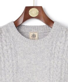 J.PRESS MEN ウール×カシミヤの上質素材【Cash Lamb's Wool】ケーブルクルーネック ニット_25年モデル