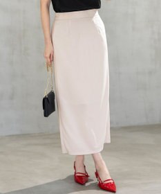 ANY SIS 【UVケア ・ストレッチ・洗える】2WAYジョーゼットジャージーナロー スカート