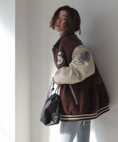 WEGO 【25年秋冬新作/ユニセックス着用ITEM/SMLサイズ展開】メルトンワッペンスタジャン