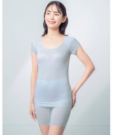 Wing インナー 【綿の贅沢オーガニック フラットタイプ】 オーガニックコットン混素材 ひびきにくくさらっと薄くて軽い ２分袖 EL1248 ウイング／ワコール