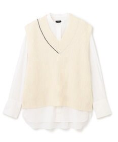 JOSEPH ポプリンシャツ×ニットベスト